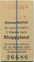 Schönbühl - Einkaufsbillett für eine Hinfahrt 2. Klasse nach Shoppyland - Fahrkarte