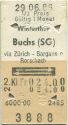 Winterthur Buchs (SG) via Zürich Sargans oder Rorschach und zurück - Fahrkarte