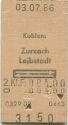 Koblenz - Zurzach Leibstadt und zurück - Fahrkarte