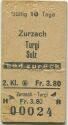 Zurzach - Turgi Sulz und zurück - Fahrkarte