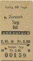 Zurzach - Turgi Sulz und zurück - Fahrkarte