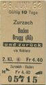 Zurzach - Baden Brugg (AG) und zurück via Koblenz - Fahrkarte