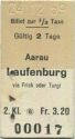 Aarau Laufenburg via Frick oder Turgi - Fahrkarte