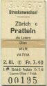 Streckenwechel 1961 - Zürich Pratteln via Luzern Olten - Fahrkarte