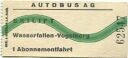 Autobus AG - Skilift Wasserfallen-Vogelberg - Fahrkarte