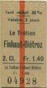 Le Tretien Finhaut-Gietroz Billet 1959