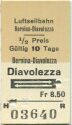Luftseilbahn Bernina-Diavolezza - Fahrkarte