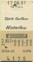 Zürich Oerlikon Winterthur und zurück - Fahrkarte