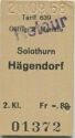 Tarif 639 - Solothurn Hägendorf - Fahrkarte 1968
