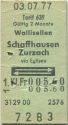 Tarif 639 - Wallisellen Schaffhausen Zurzach via Eglisau und zurück - Fahrkarte