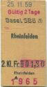 Basel SBB Rheinfelden - Fahrkarte