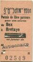 Bex–Villars–Bretaye (BVB) - de Bex a Bretaye et retour - Aktionärsbillet