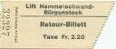 Lift Hammetschwand-Bürgenstock - Retour-Billett