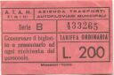 A.T.A.M. Rimini - Biglietto - Fahrschein L. 200