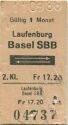 Laufenburg Basel SBB und zurück - Fahrkarte