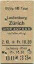 Laufenburg Zürich und zurück via Koblenz-Turgi - Fahrkarte