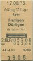 Lyss Frutigen Därligen via Bern Thun - Fahrkarte