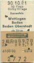 Frauenfeld Wettingen Baden Baden Oberstadt via Zürich und zurück - Fahrkarte