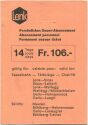 Persönliches Dauer-Abonnement 14 Tage 1967- Fahrkarte