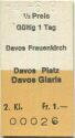 Davos Frauenkirch Davos Platz Davos Glaris - Fahrkarte