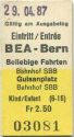 BEA Bern - Eintritt und Beliebige Fahrten Bahnhof SBB Guisanplatz - Fahrkarte