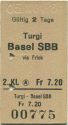 Turgi Basel SBB via Frick - Fahrkarte