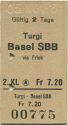 Turgi Basel SBB via Frick - Fahrkarte
