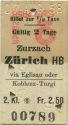 Saffa - Zurzach Zürich HB via Eglisau oder Koblenz Turgi - Fahrkarte