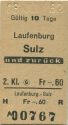 Laufenburg Sulz und zurück - Fahrkarte