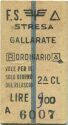 Stresa Gallarate - Fahrkarte 1975