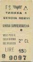 Genova Nervi Genova Sampierdarena - Fahrkarte