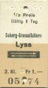 Suberg-Grossaffoltern Lyss und zurück - Fahrkarte