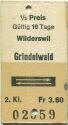 Wilderswil Grindelwald und zurück - Fahrkarte