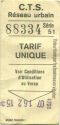 Strasbourg - Fahrkarte Tarif unique