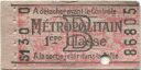 Metropolitain - 1ere Classe - Billet Fahrkarte