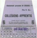 TN Neuchâtel et environs - Collegiens-Apprentis - Mehrfahrtenkarte - Fahrkarte