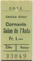 CGTE Geneve - Service direkt - Cornavin Salon de l'Auto - Fahrkarte