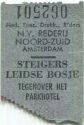 N. V. Rederij Noord-Zuid Amsterdam - Steigers Leidse Bosje Tegenover het Parkhotel - Fahrkarte