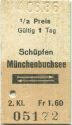 Schüpfen Münchenbuchsee retour - Fahrkarte