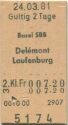 Basel SBB Delemont Laufenburg einfach - Fahrkarte
