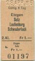 Etzgen Sulz Laufenburg Schwaderloch einfach - Fahrkarte