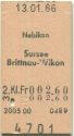 Nebikon Sursee Brittnau-Wikon einfach - Fahrkarte