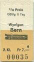 Wynigen Bern retour - Fahrkarte