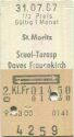 St. Moritz Scuol-Tarasp Davos Frauenkirch retour - Fahrkarte