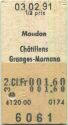Moudon Chatillens Granges-Marnana einfach - Fahrkarte