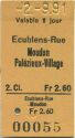 Ecublens-Rue Moudon Palézieux-Village einfach - Fahrkarte