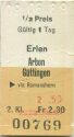Erlen Arbon Güttingen via Romanshorn einfach - Fahrkarte
