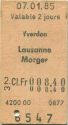 Yverdon Lausanne Morges einfach - Fahrkarte