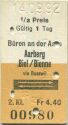 Büren an der Aare Aaberg Biel/Bienne via Busswil retour - Fahrkarte