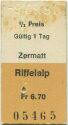 Zermatt Riffelalp einfach - Fahrkarte